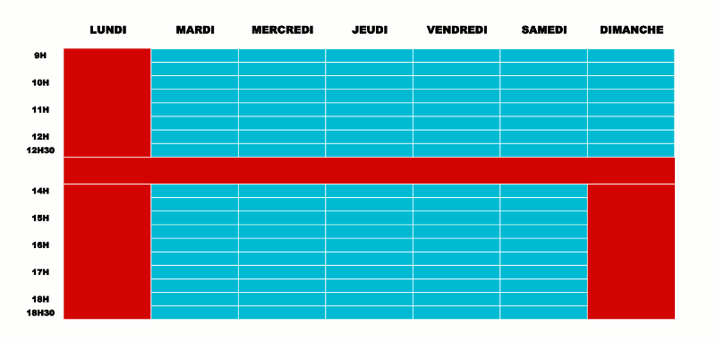 Horaires d'ouverture de la Pisciculture de Villette